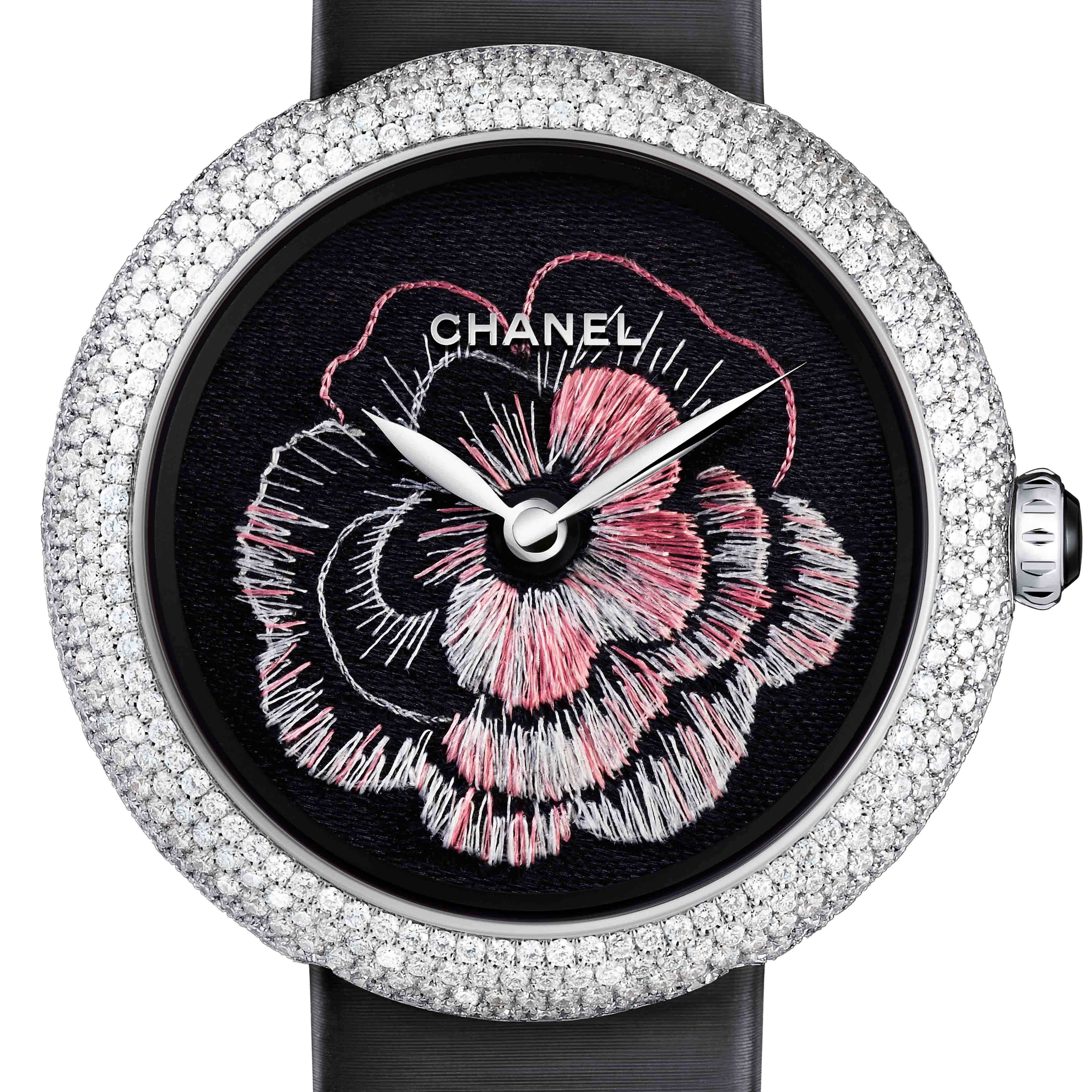 Chanel Mademoiselle Privé with a dial embroidered with a camellia