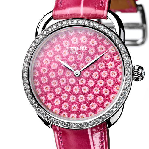 Hermès Arceau Millefiori with a crystal dial